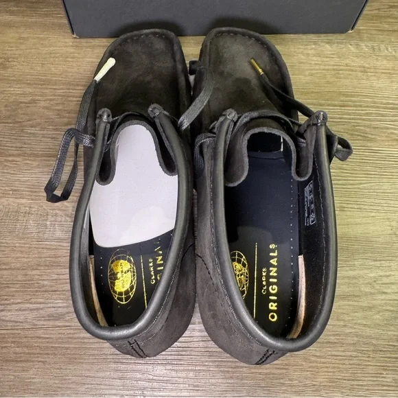 Clarks X Wu Wear Wallabee Black Suede Boots display picture 2